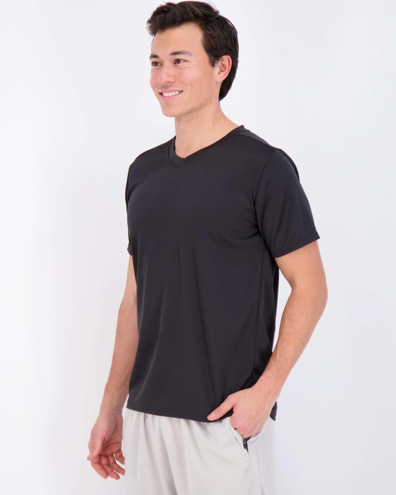 REALESSENTIALS Real Essentials 5 Pack: Men's Mesh Quick Dry Short Sleeve V-Neck T-Shirt - Athletic Performance (Available in Big & Tall),Set 1-XL - Image 2